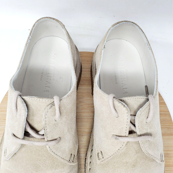 Clarks Originals Friya Point Shoes Womens 8.5 Sand Suede Crepe Sole Oxford Italy - Picture 5 of 12